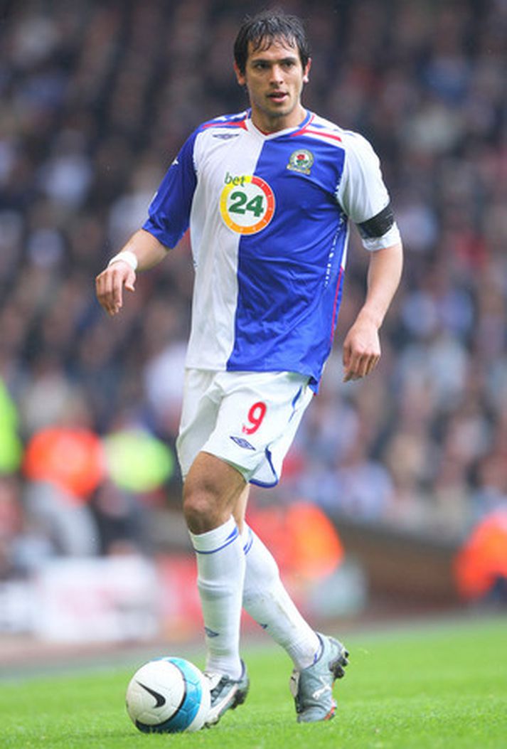 Roque Santa Cruz í leik með Blackburn.