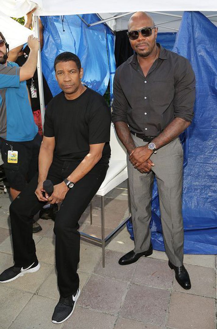 Hér eru þeir Denzel Washington og Antoine Fuqua á góðri stund.
