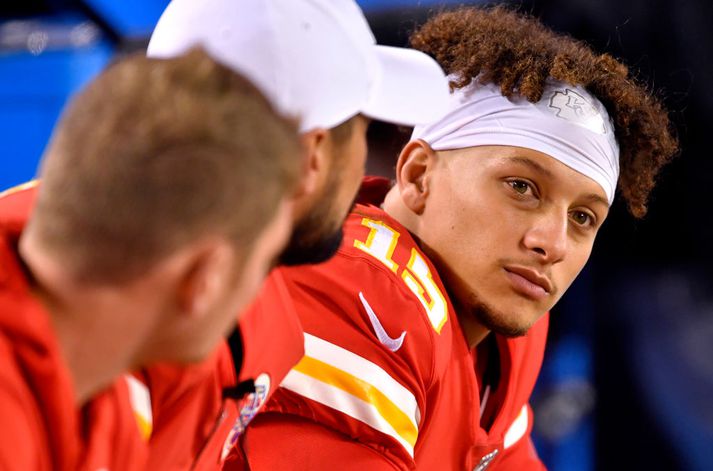 Mahomes var loksins sigraður í nótt.