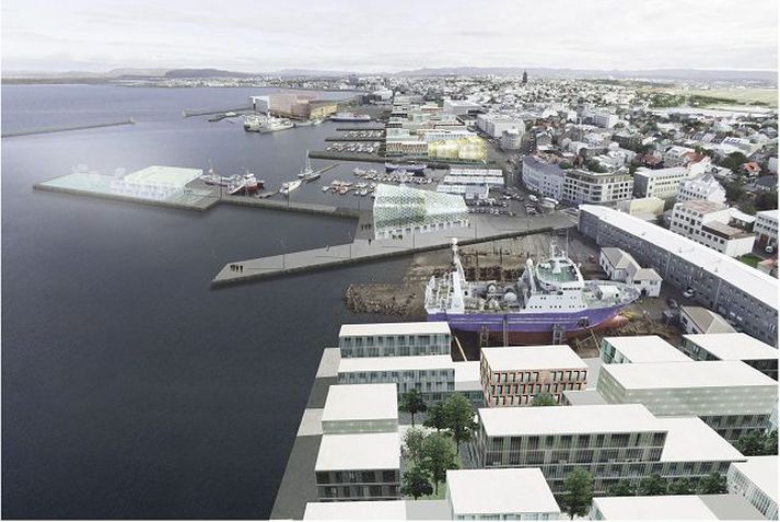 Verði tillagan að veruleika, eins og borgaryfirvöld stefna að, er ljóst að ásýnd Gömlu hafnarinnar mun breytast töluvert.