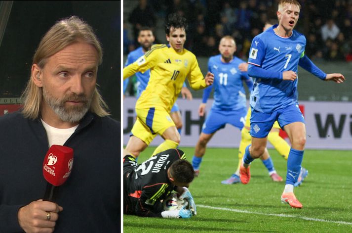 Lárus Orri Sigurðsson setti spurningamerki við það að Ísland skyldi ekki vera með varnarsinnaðan miðjumann gegn Úkraínu í kvöld.
