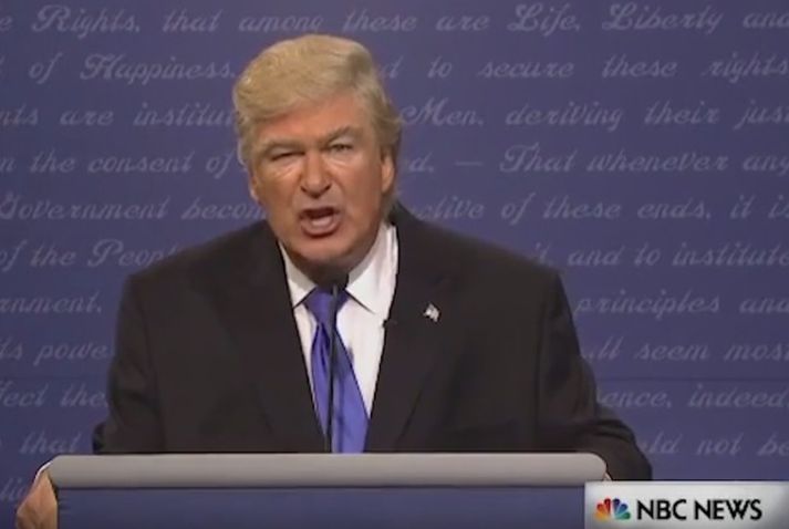 Alec Baldwin sem Donald Trump.