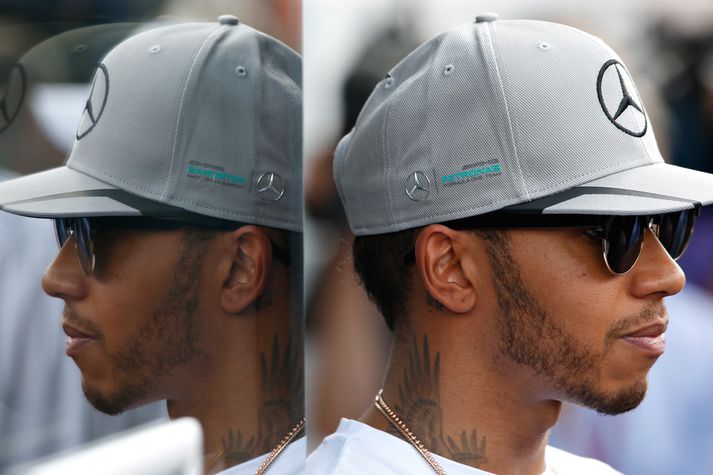 Lewis Hamilton var fljótastur í dag.