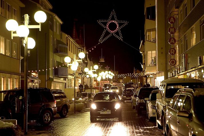 Akureyrarbær er fallegur yfir hátíðarnar.