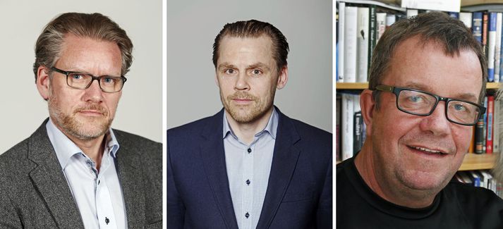 Ólafur Stephensen, Mikael Torfason og Sigurjón M. Egilsson.