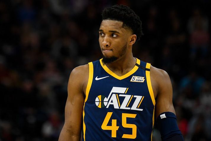 Donovan Mitchell er á sína þriðja tímabili í NBA-deildinni og hefur spilað allan feril sinn með Utah Jazz.