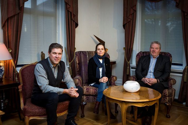 Bjarni Benediktsson, Katrín Jakobsdóttir og Sigurður Ingi Jóhannsson.