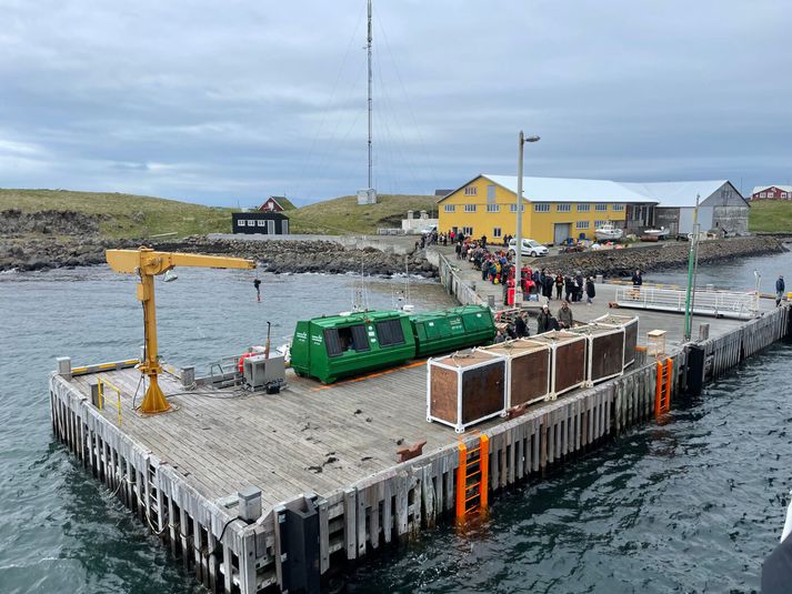 Frá ferjubryggjunni við Flatey. Mynd úr safni.