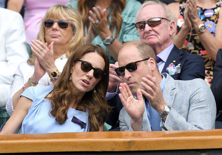 Katrín og Vilhjálmur á Wimbledon fyrr í ár.