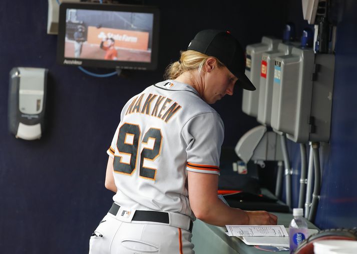 Alyssa Nakken er ein af aðstoðarþjálfurum San Francisco Giants.