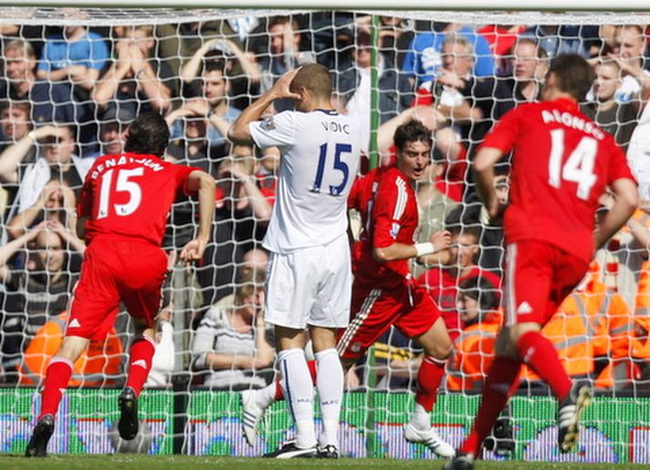 Fyrra mark Liverpool í sigrinum á Anfield orðið að veruleika.