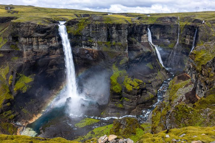 Maðurinn fannst við Háafoss.