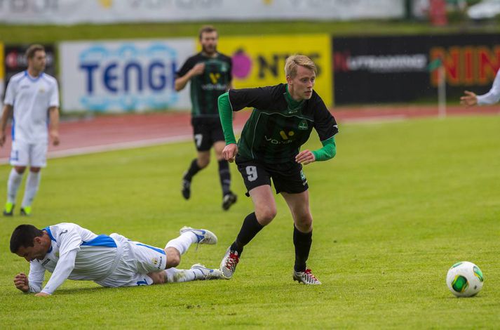 Elfar Árni verður tromp Blika í síðari leiknum á Kópavogsvelli.