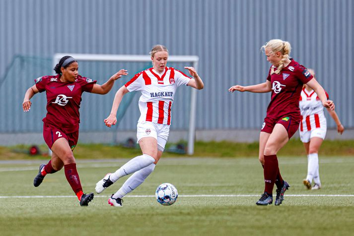 Ólöf Sigríður Kristinsdóttir skoraði mark Íslands.