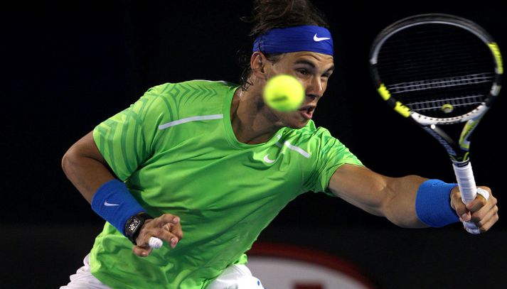 Rafa Nadal í morgun.