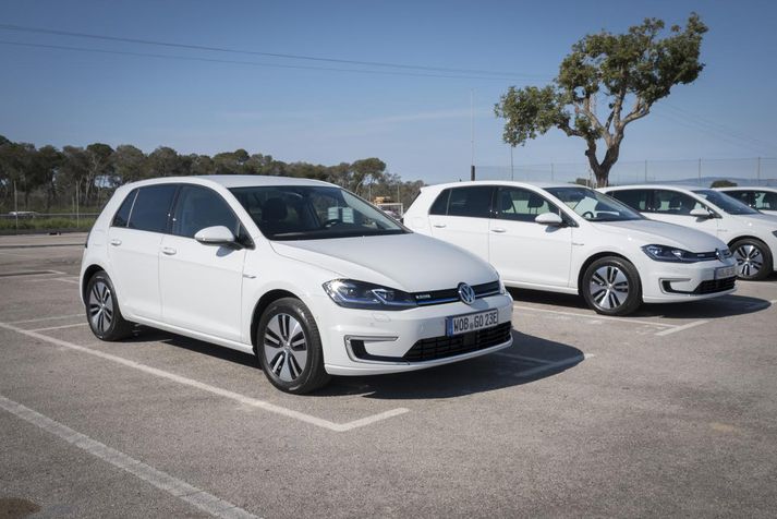 Volkswagen e-Golf rafmagnsbílar.