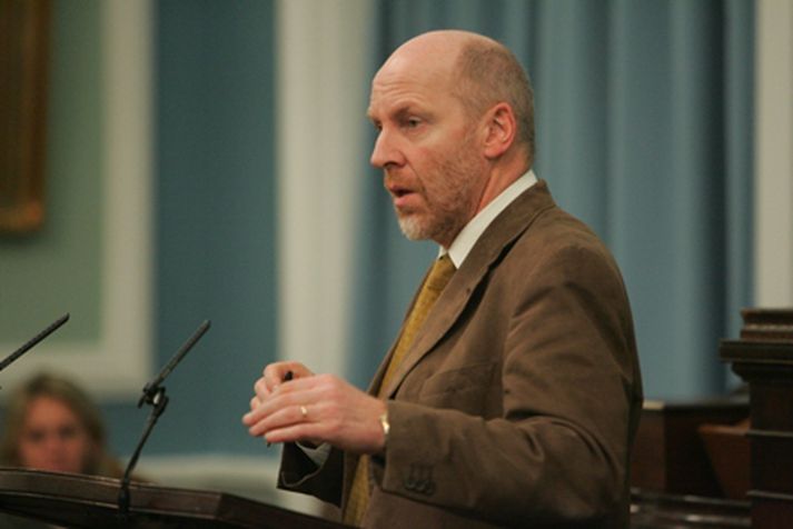 Steingrímur J. Sigfússon er sigurvegari í Norðausturkjördæmi. Mynd/ Vilhelm.