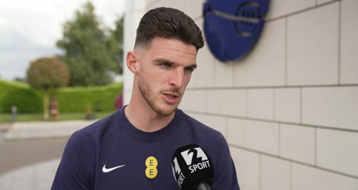 Declan Rice ræddi við Val Pál Eiríksson fyrir leik Englands og Íslands á Wembley.