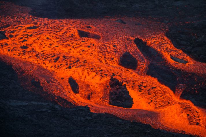 Dregið hefur verulega úr hraunflæði síðustu daga.