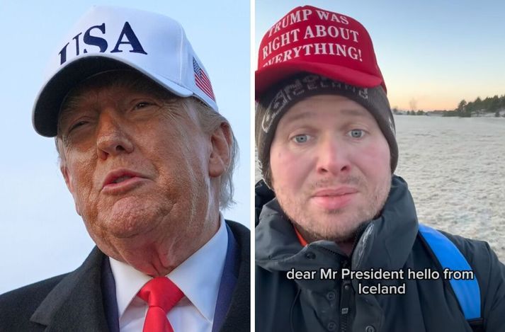 Donald Trump (vinstra megin) og Greipur.