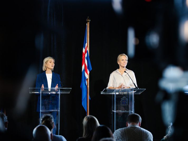 Kristrún Frostadóttir forsætisráðherra og Þorgerður Katrín Gunnarsdóttir utanríkisráðherra.
