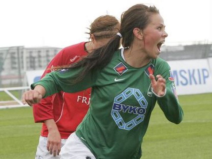 Sara Björk Gunnarsdóttir skoraði fjögur mörk í kvöld.