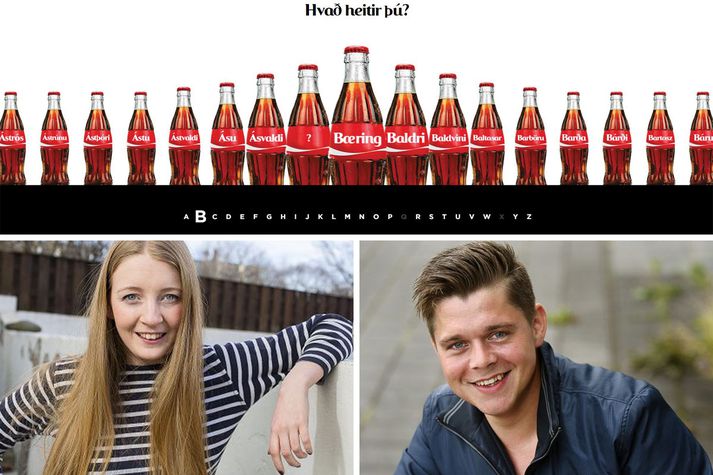 Nöfnin Steiney og Jógvan er ekki að finna á kókflöskunum.
