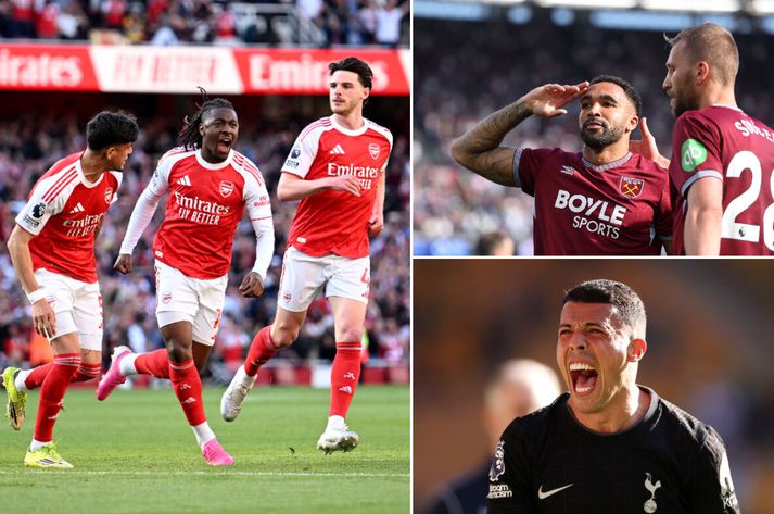 Mörkunum var fagnað af innlifun í ensku úrvalsdeildinni í gær. Enda fara þau að telja meira nú þegar nálgast lok tímabilsins.