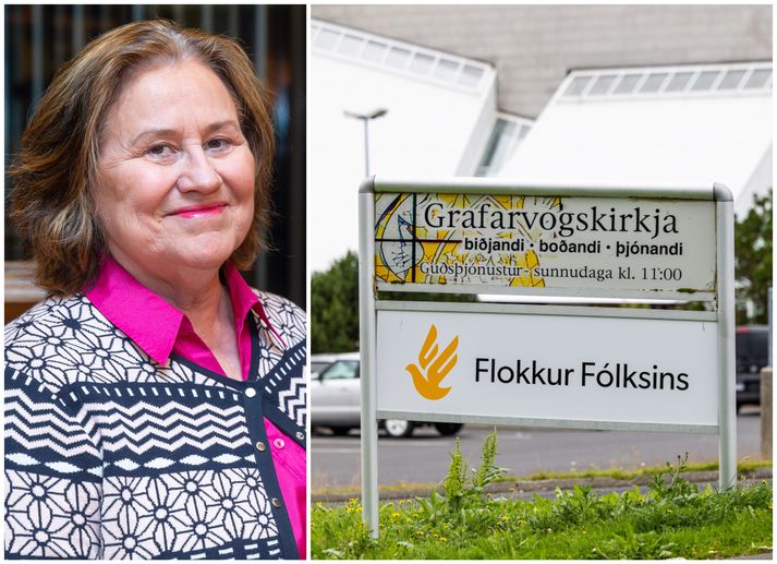 Inga Sæland segir að sambúð flokksins og kirkjunnar hafi verið afar góð. 