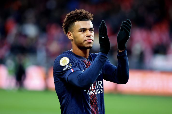 Desire Doue skoraði þriðja mark Paris Saint-Germain í leiknum i kvöld.