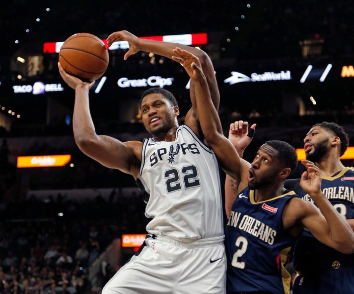 Rudy Gay var stigahæstur hjá Spurs.