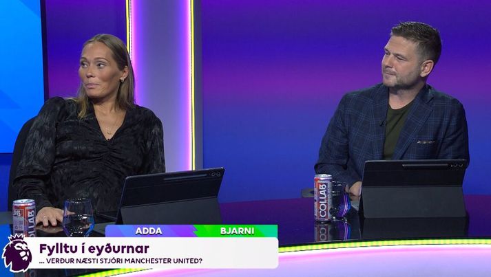 Adda og Bjarni tókust á í Fylltu í eyðurnar. 