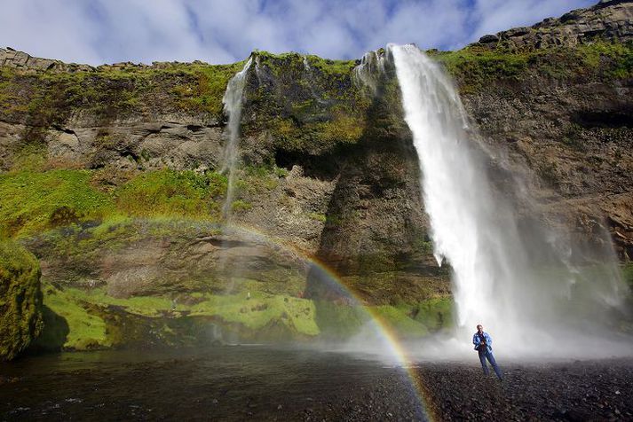 "Slysstaðurinn er á erfiðum stað við fossinn.