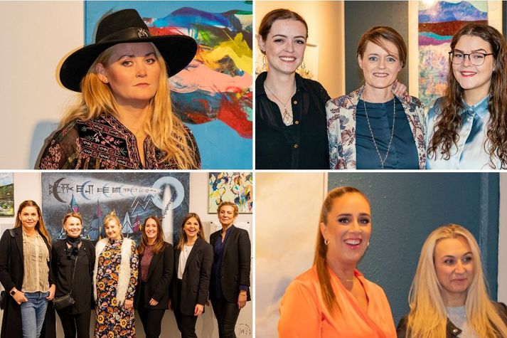 Frá Góðgerðarkvöldi sem haldið var í Gallerý Fold vegna listaverkauppboðs til styrktar nýju Kvennaathvarfi.