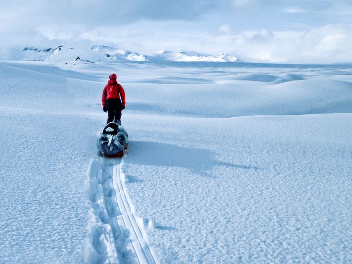 Vilborg Arna Gissurardóttir á ferðalagi sínu.