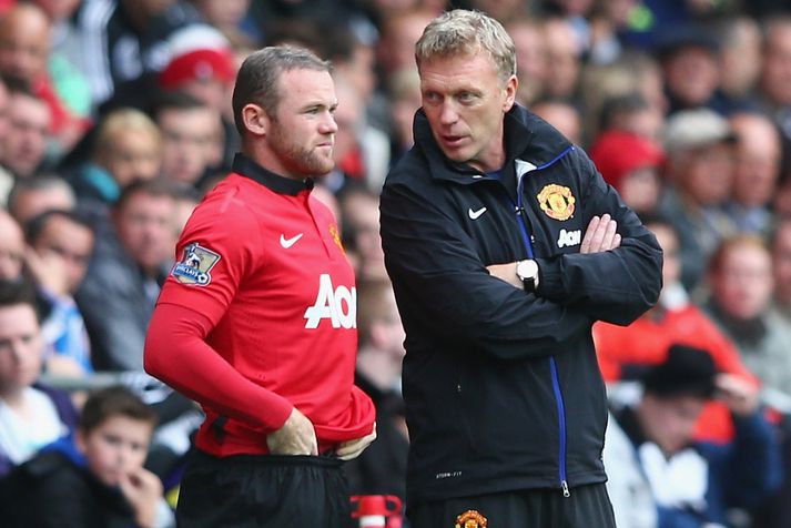 Wayne Rooney og David Moyes.