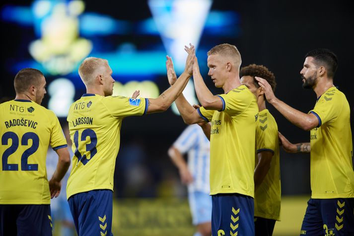 Hjörtur í leik með Bröndby.