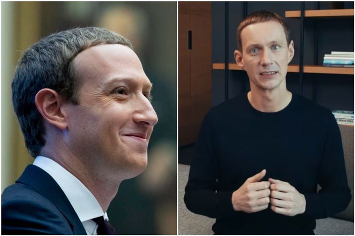 Það er ekki annað að sjá en að Zuckerberg hafi litist vel á kollega sinn Zack Mossbergsson.