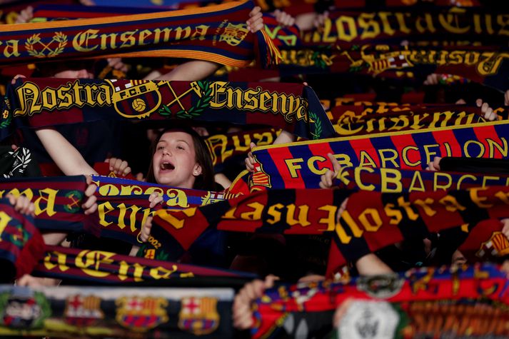 Það voru ekki allir stuðningsmenn Barcelona með miða mættir á Meistaradeildarleik liðsins í vikunni.