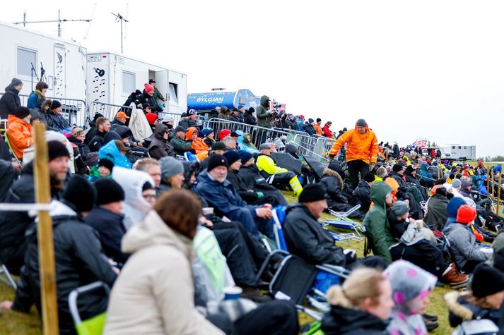 Hestafólk á Landsmótinu á Hellu síðastliðið sumar.