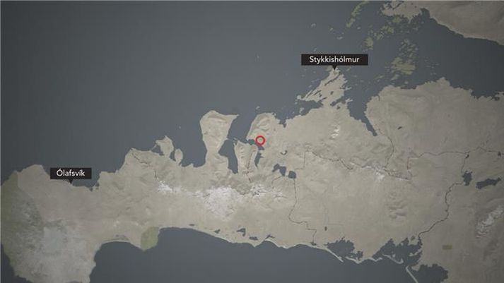 Slysið varð á Snæfellsnesvegi á milli Grundarfjarðar og Stykkishólms.
