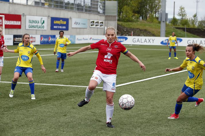 Margrét Lára skoraði tvö í kvöld.