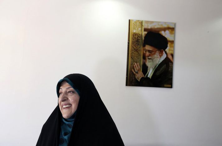 Massoumeh Ebtekar var varaforseti í síðustu ríkisstjórn Rouhani.