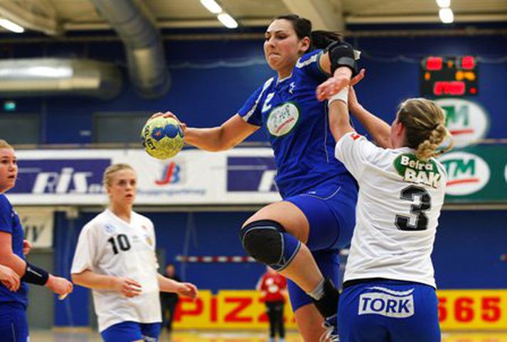 Alina Petrache skoraði níu mörk fyrir Stjörnuna í kvöld.