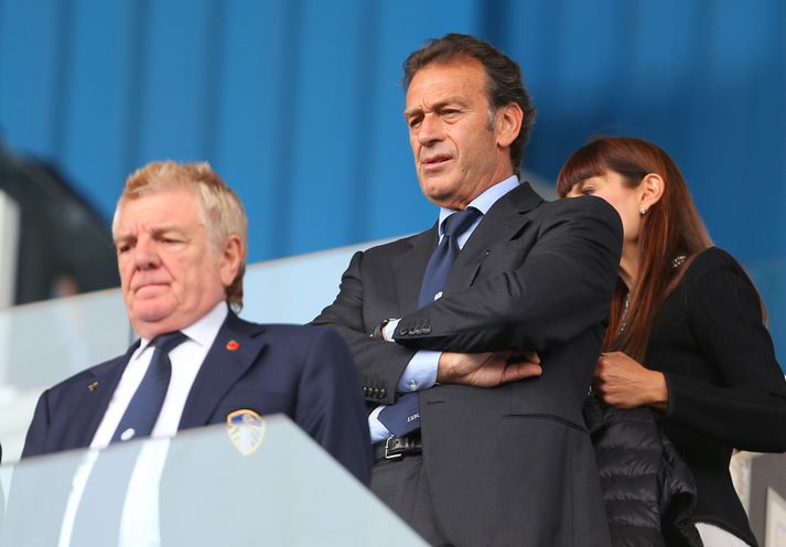 Cellino er hér til hægri á leik með Leeds.