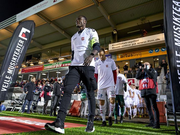 Raphael Dwamena lék áður með liði Vejle í Danmörku.