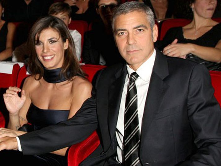 Elisabetta Canalis  og George Clooney. MYND/Cover Media