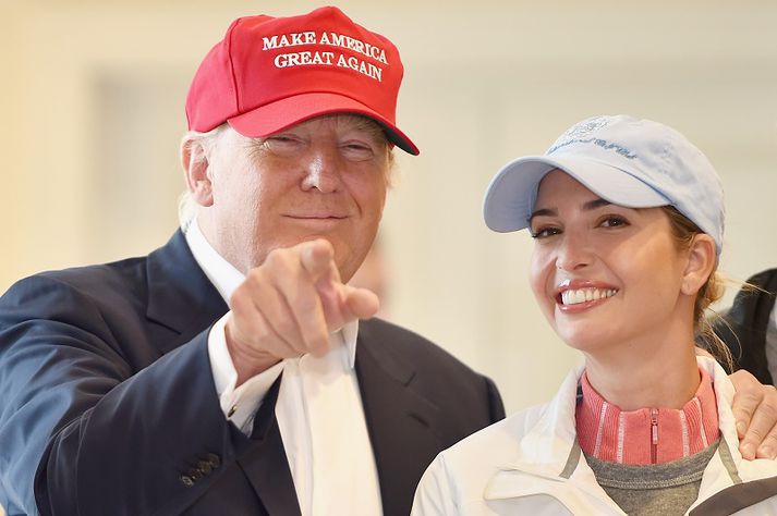 Feðginin Donald og Ivanka Trump.