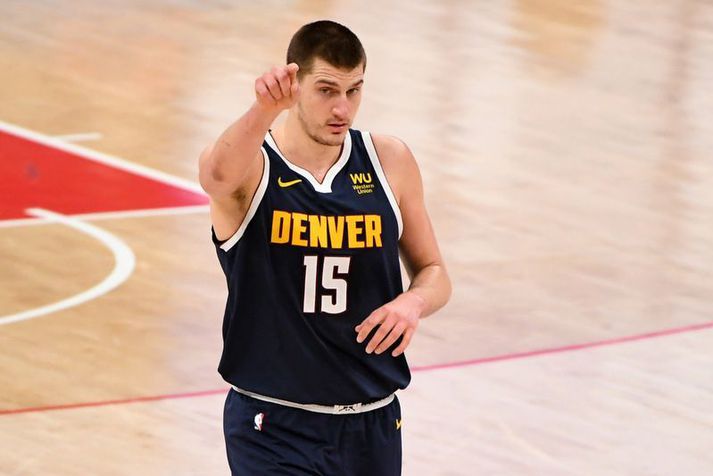 Nikola Jokic átti flottan leik gegn Chicago Bulls.