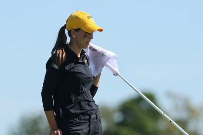 Eva Kristinsdóttir á mótinu með Iowa háskólanum